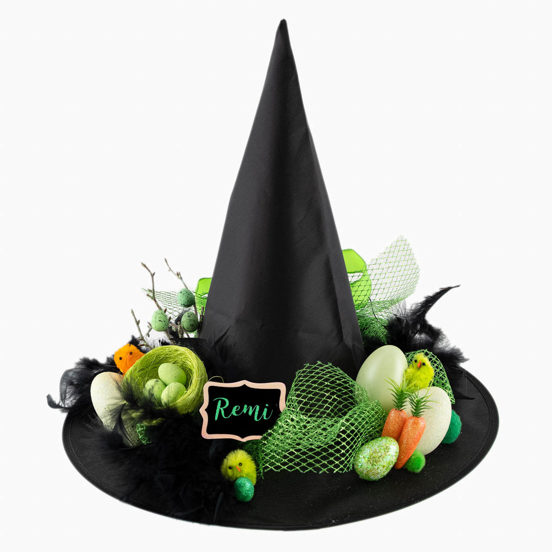 Personalised Handmade Elphaba Black Witch Easter Hat