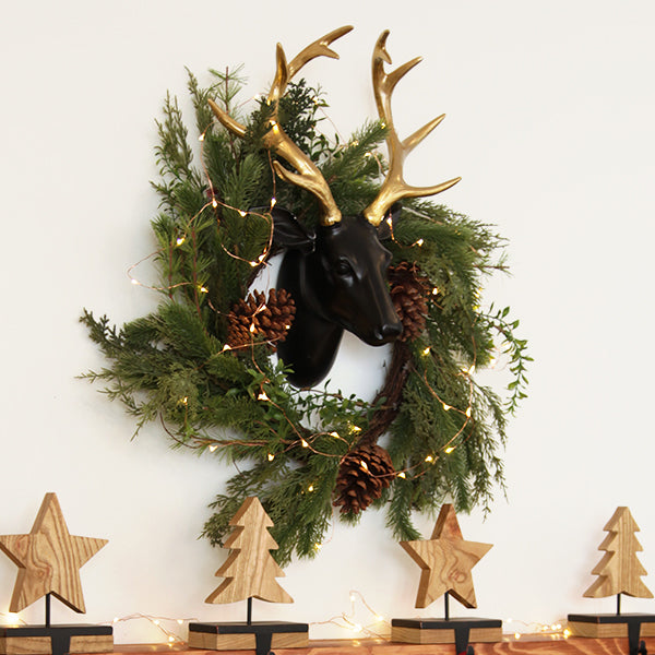 Fir and Pinecone Wreath in Christmas Tree Farm