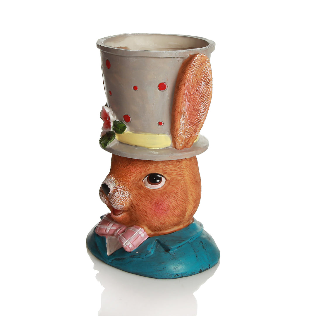 Blue Bunny with Pot Hat