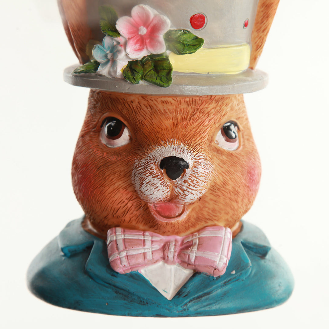 Blue Bunny with Pot Hat