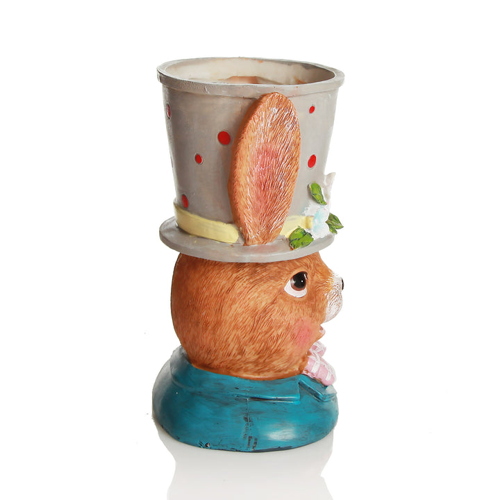 Blue Bunny with Pot Hat