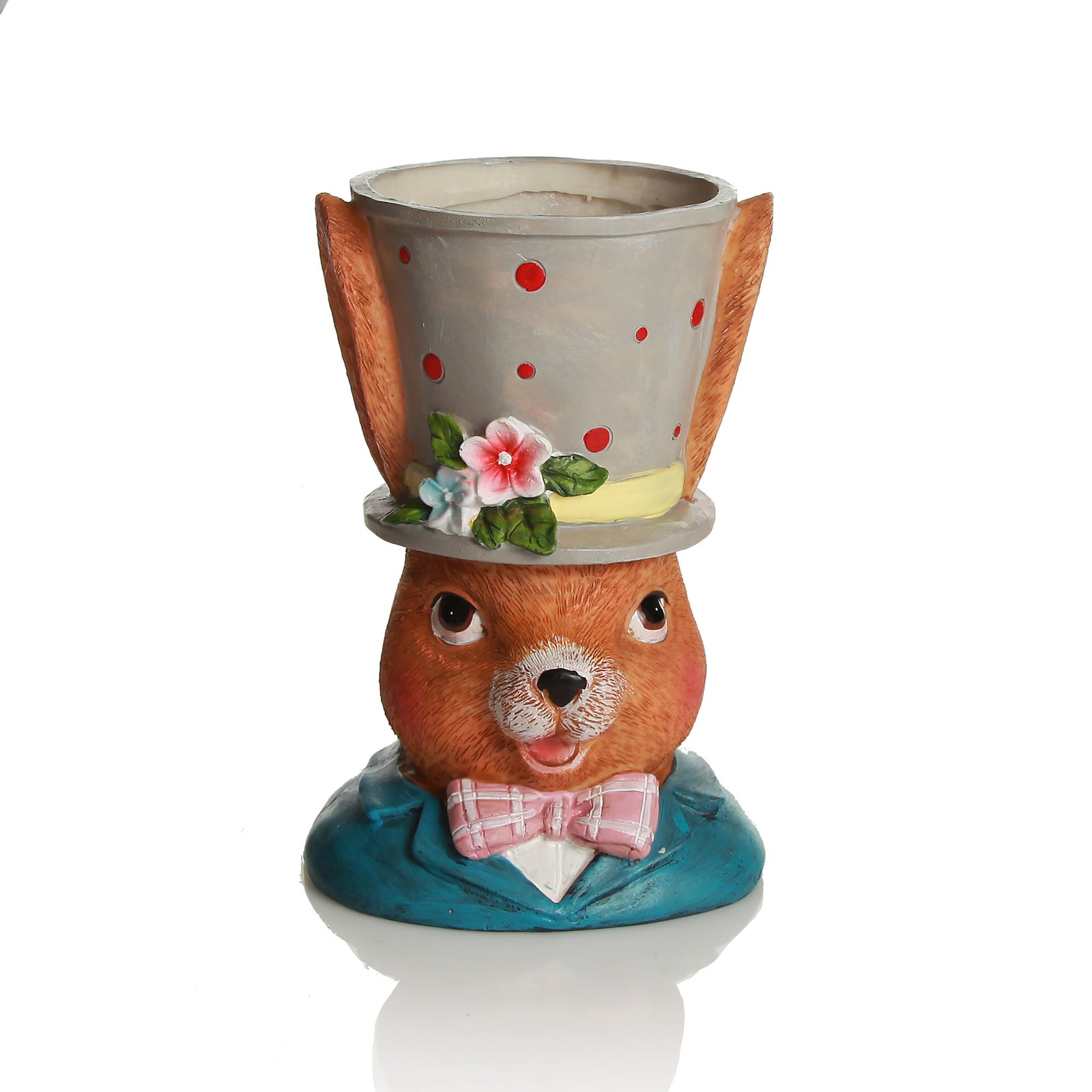 Blue Bunny with Pot Hat