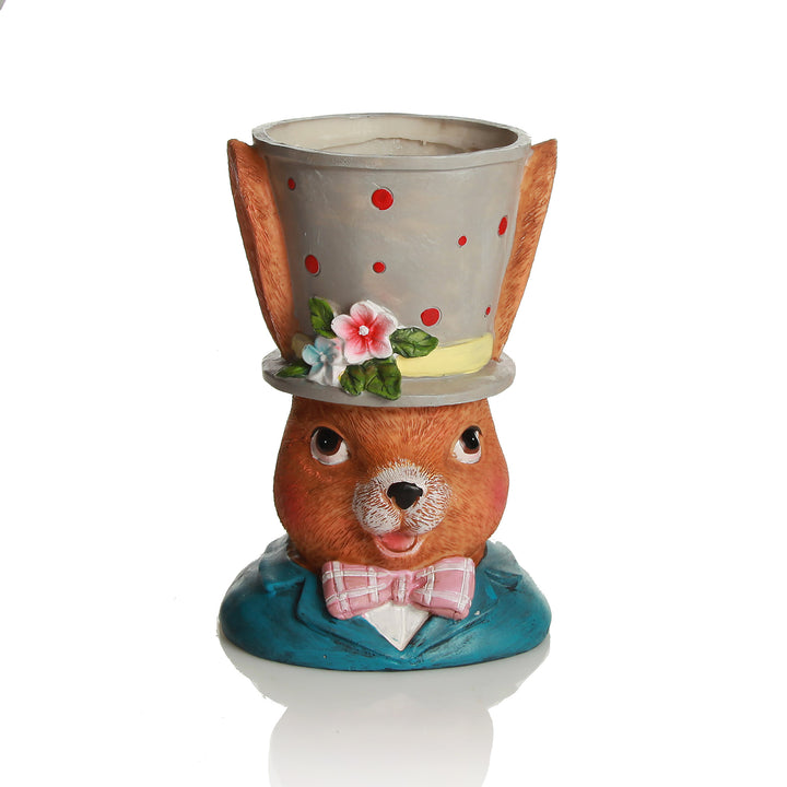Blue Bunny with Pot Hat