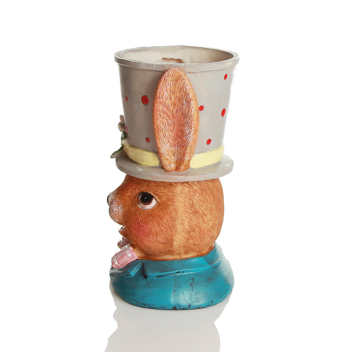 Blue Bunny with Pot Hat