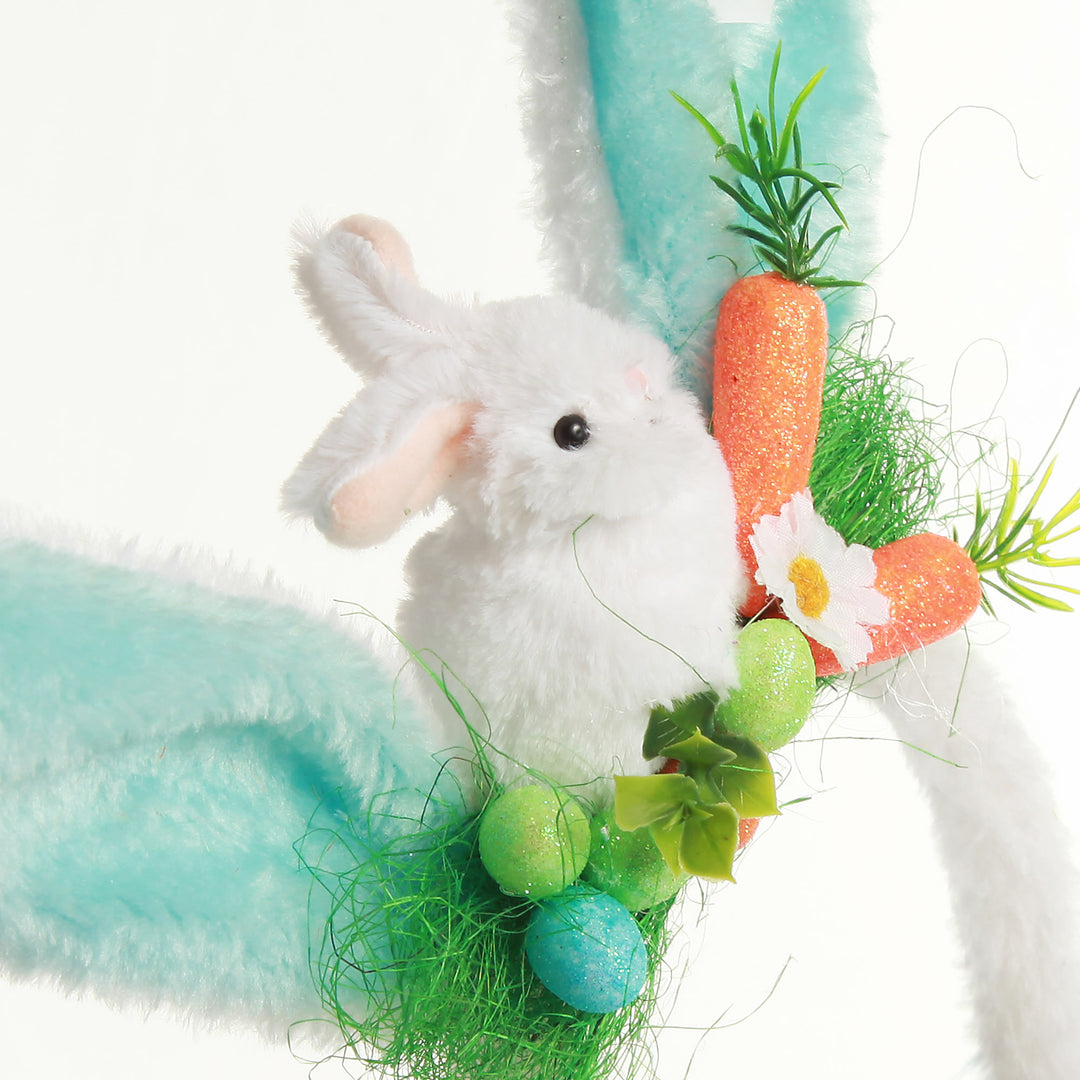 Personalised Blue Fluffy Bunny Ears Easter Headband