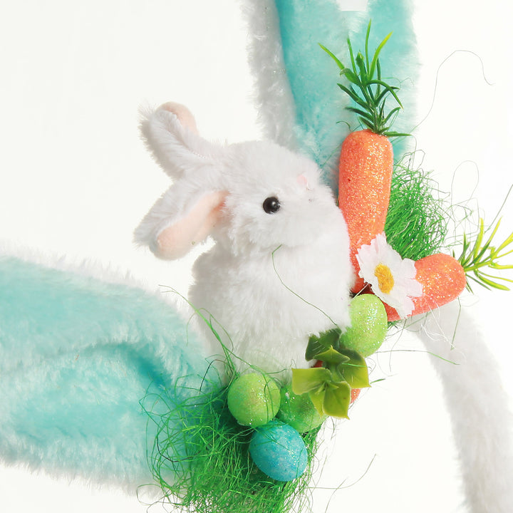 Personalised Blue Fluffy Bunny Ears Easter Headband