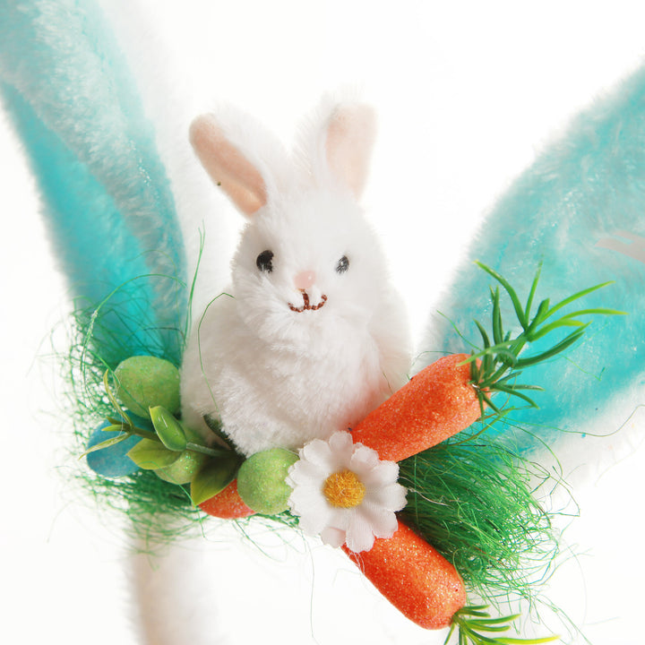 Personalised Blue Fluffy Bunny Ears Easter Headband