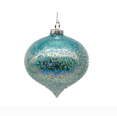 Blue Glass Finial Decoration