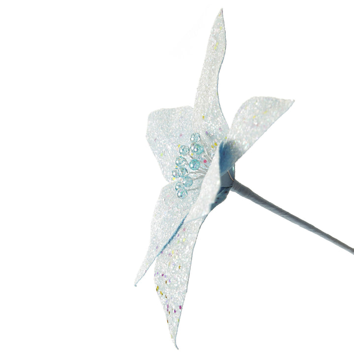 Blue Glitter Flower Pick