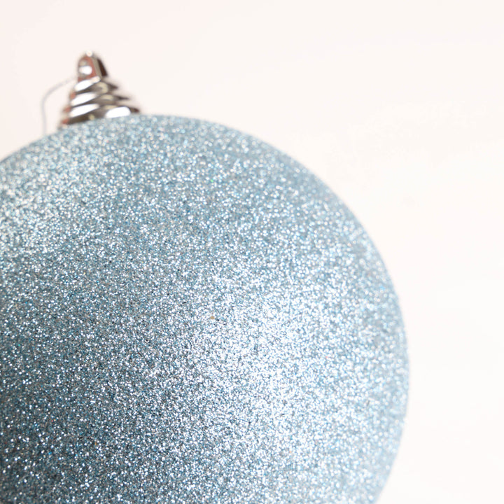 Blue Glitter Shatterproof Bauble - 14cm