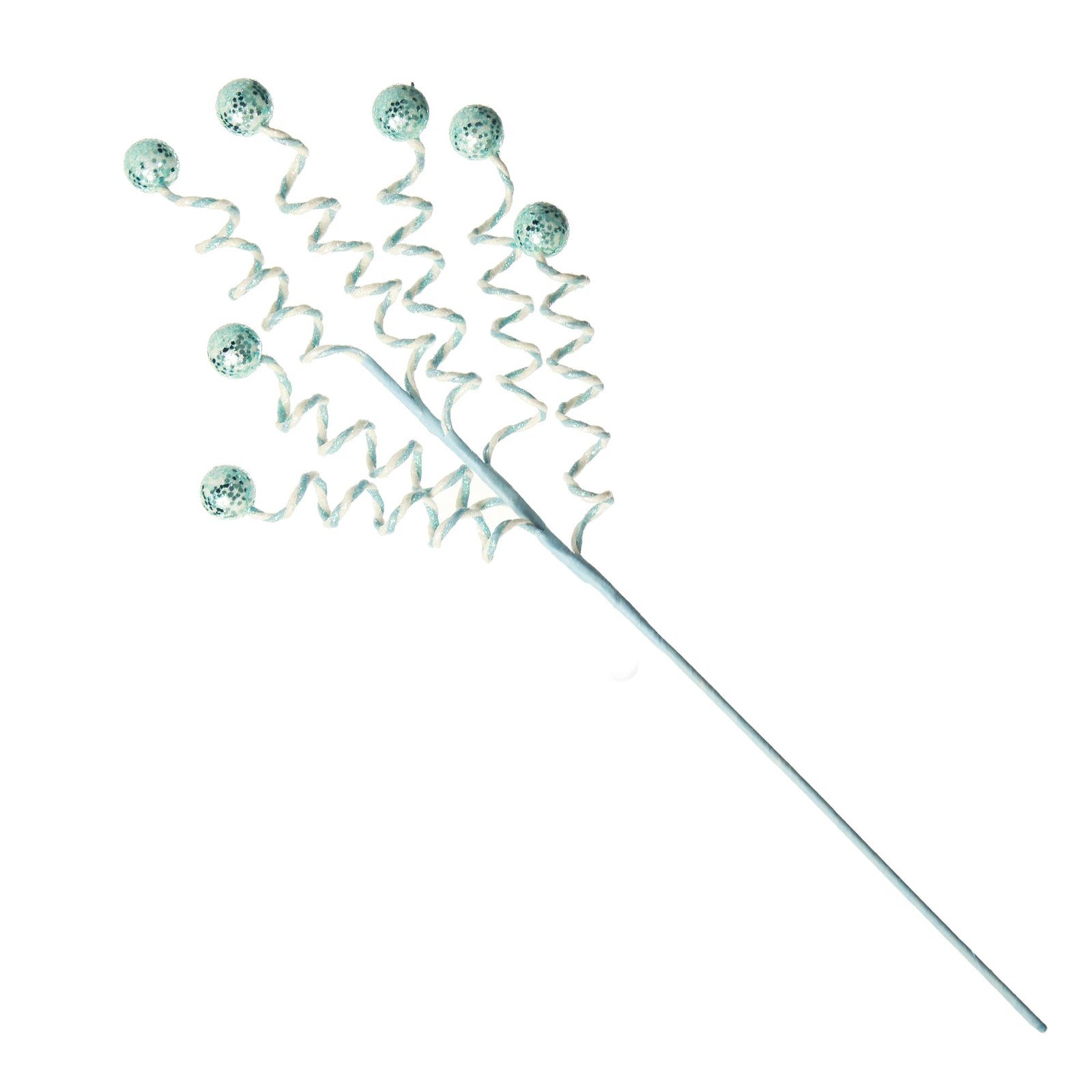 Blue Glitter Spiral Ball Pick