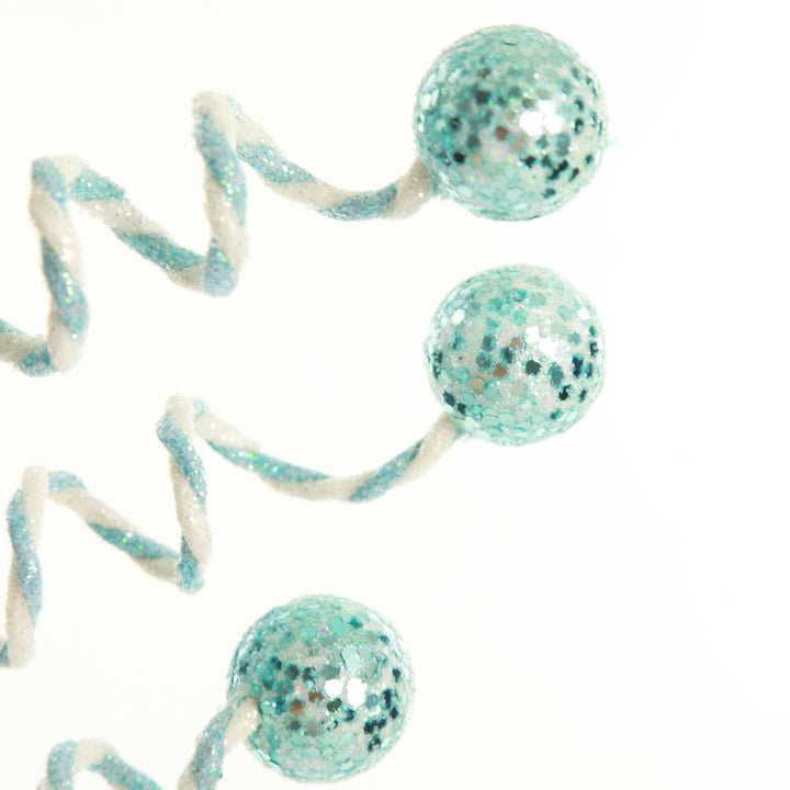 Blue Glitter Spiral Ball Pick