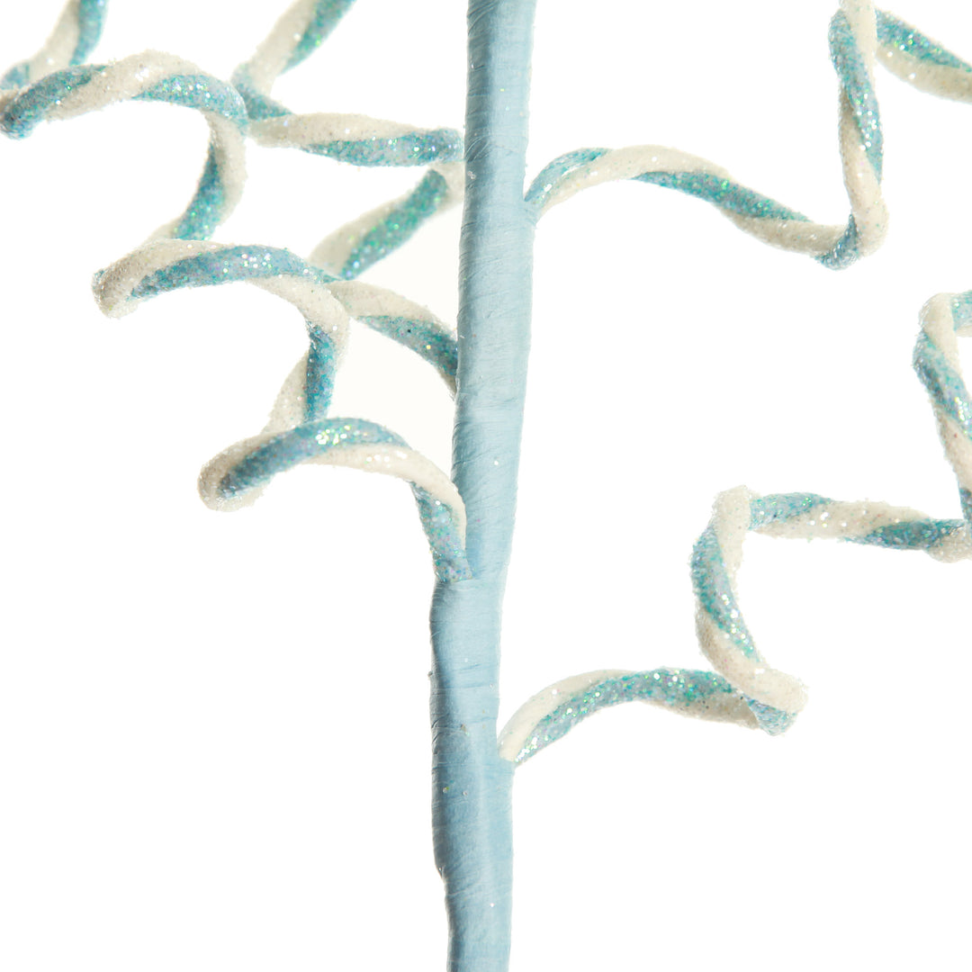 Blue Glitter Spiral Ball Pick