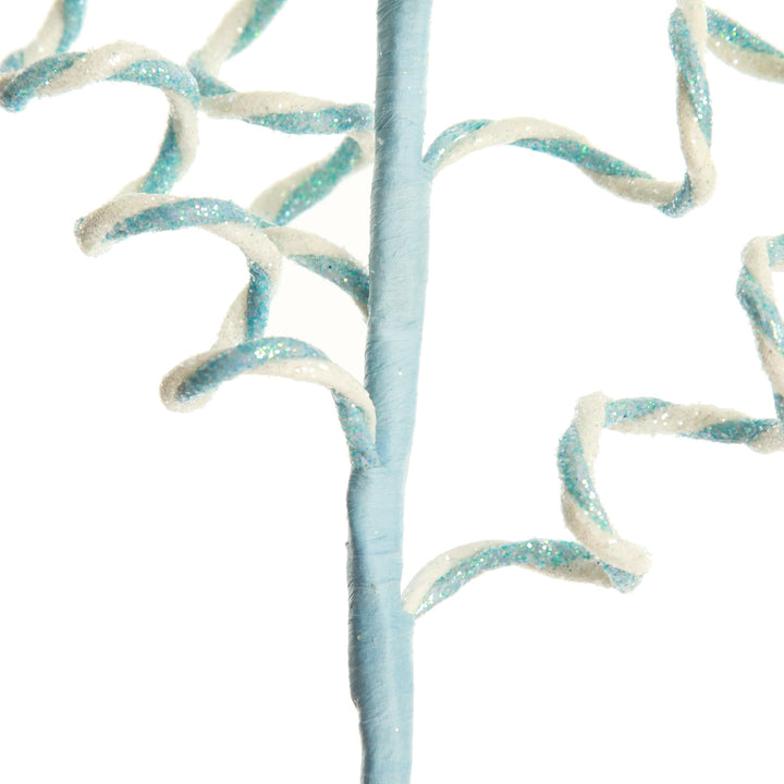 Blue Glitter Spiral Ball Pick