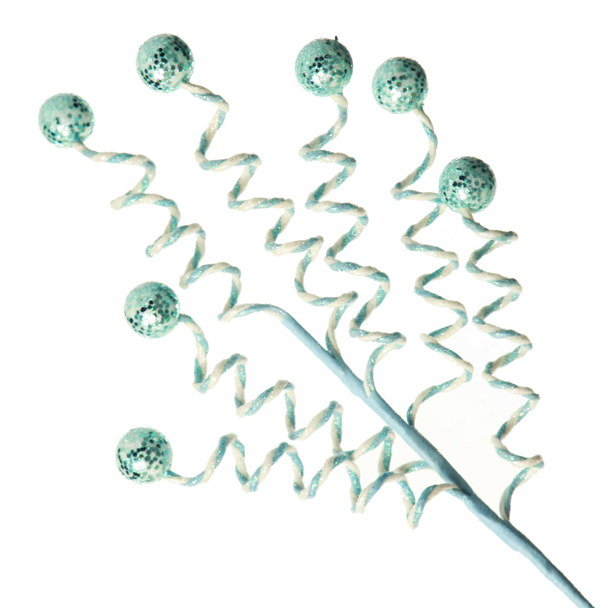 Blue Glitter Spiral Ball Pick