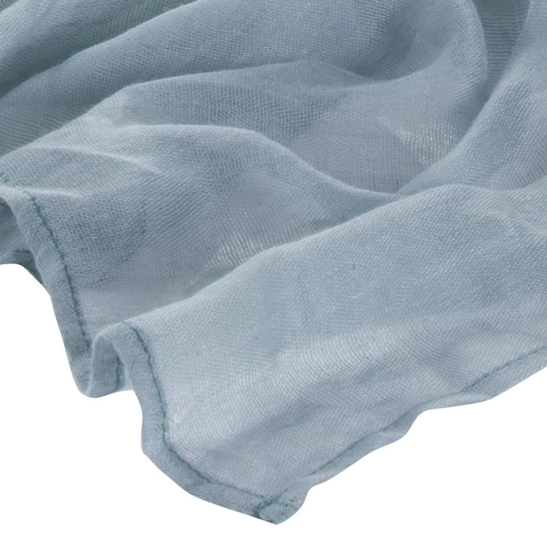 Blue Grey Muslin Cloth Long Table Runner - 4.5m