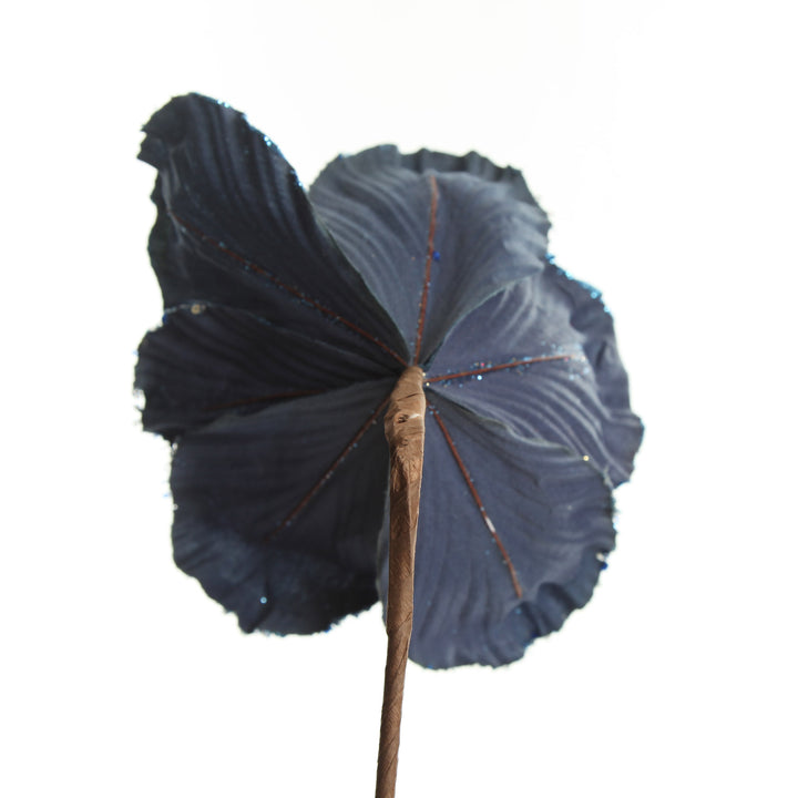 Blue Magnolia Stem with Sequin Tips