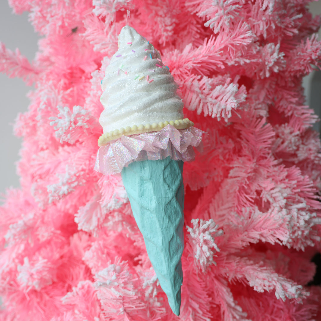 Blue Pastel Ice Cream Cone