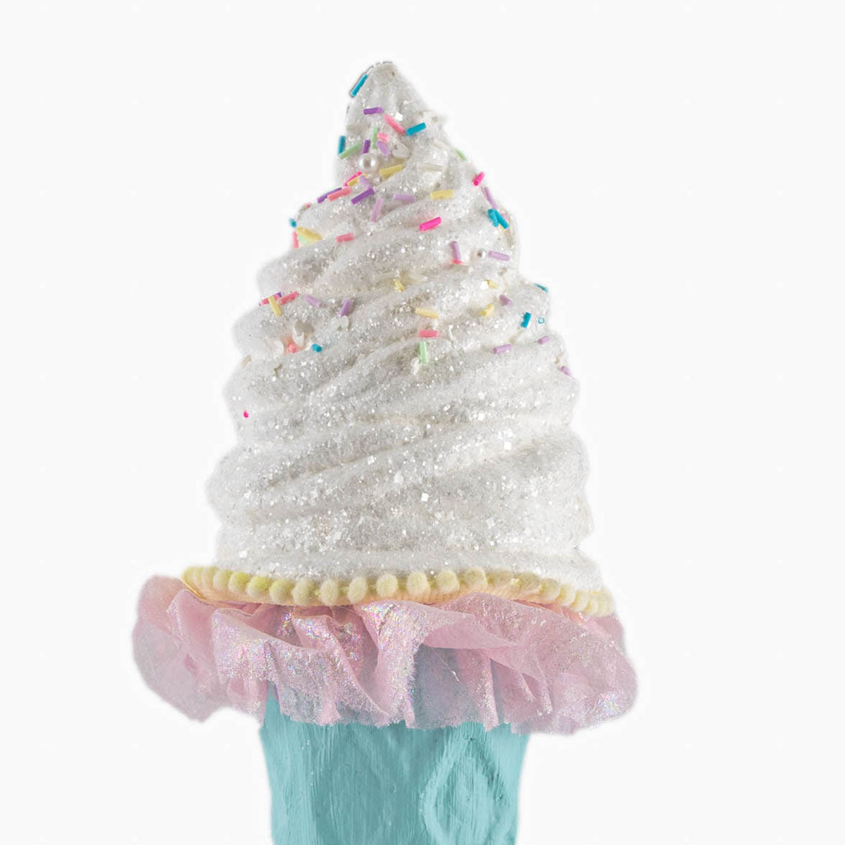 Blue Pastel Ice Cream Cone Decoration