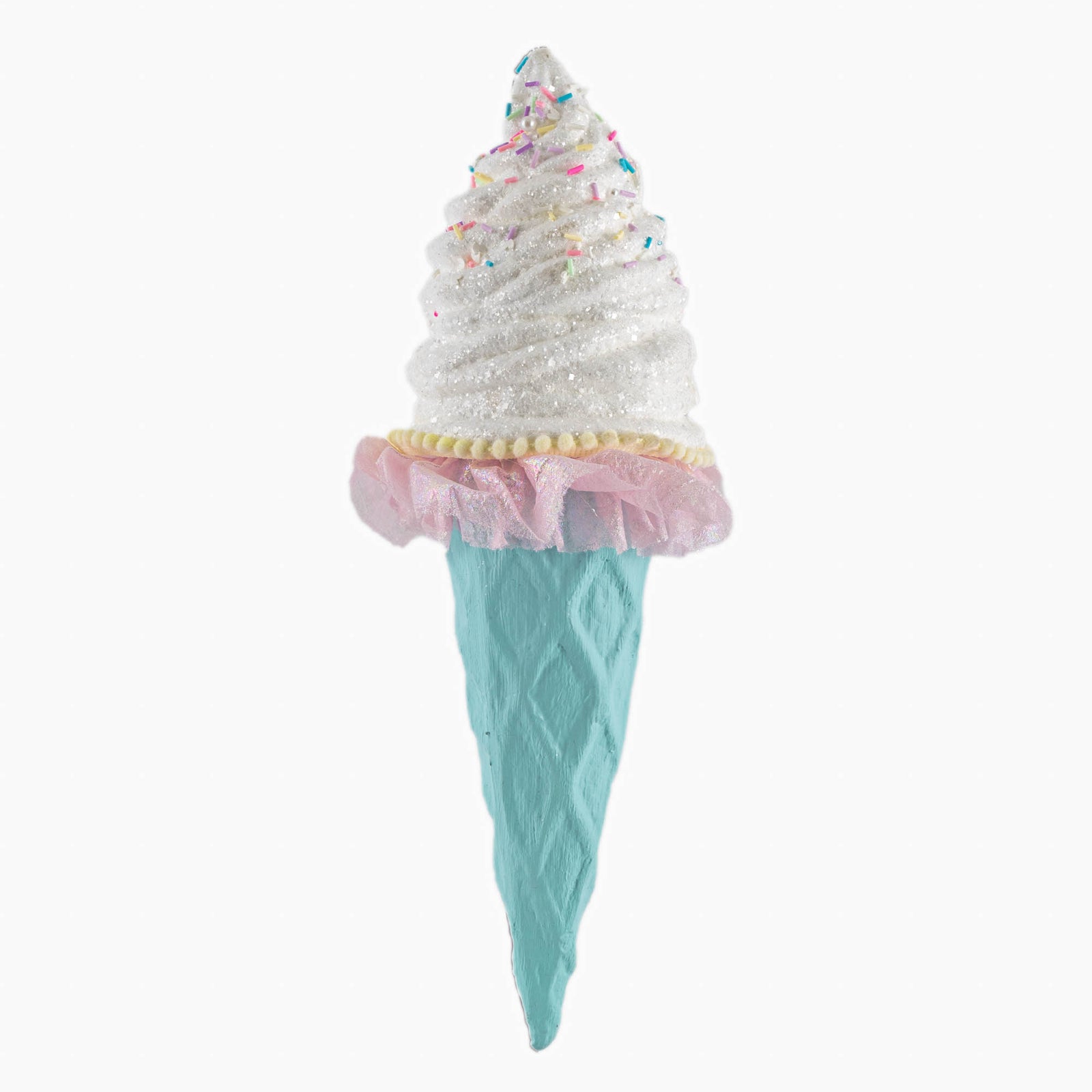 Blue Pastel Ice Cream Cone Decoration