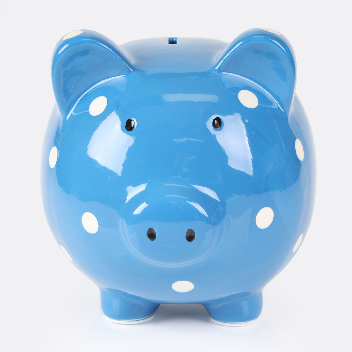 Blue Polka Dot Piggy Bank
