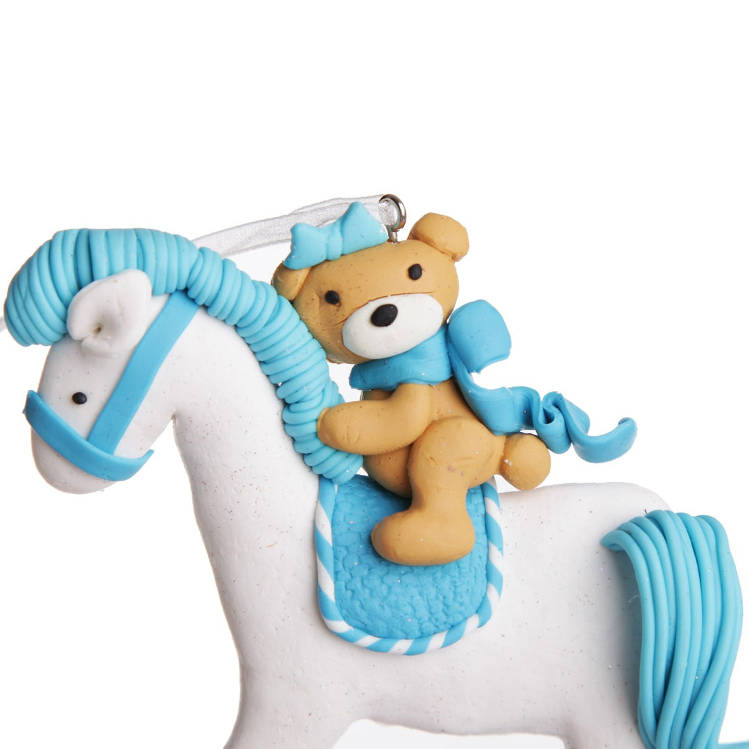 Blue Rocking Horse Decoration