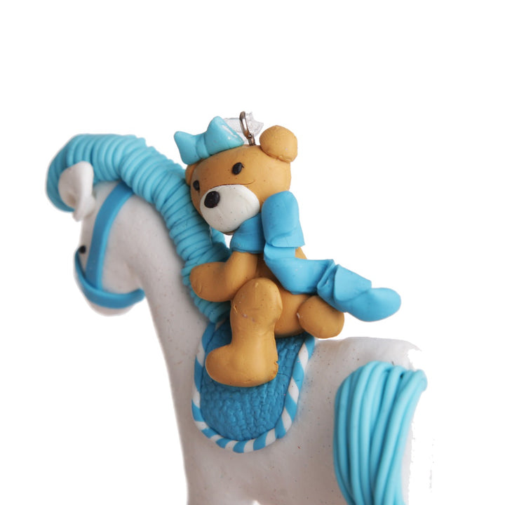 Blue Rocking Horse Decoration