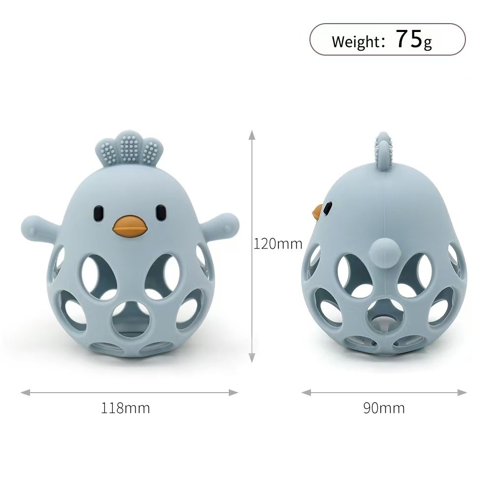 Blue Silicone Teething Chicken