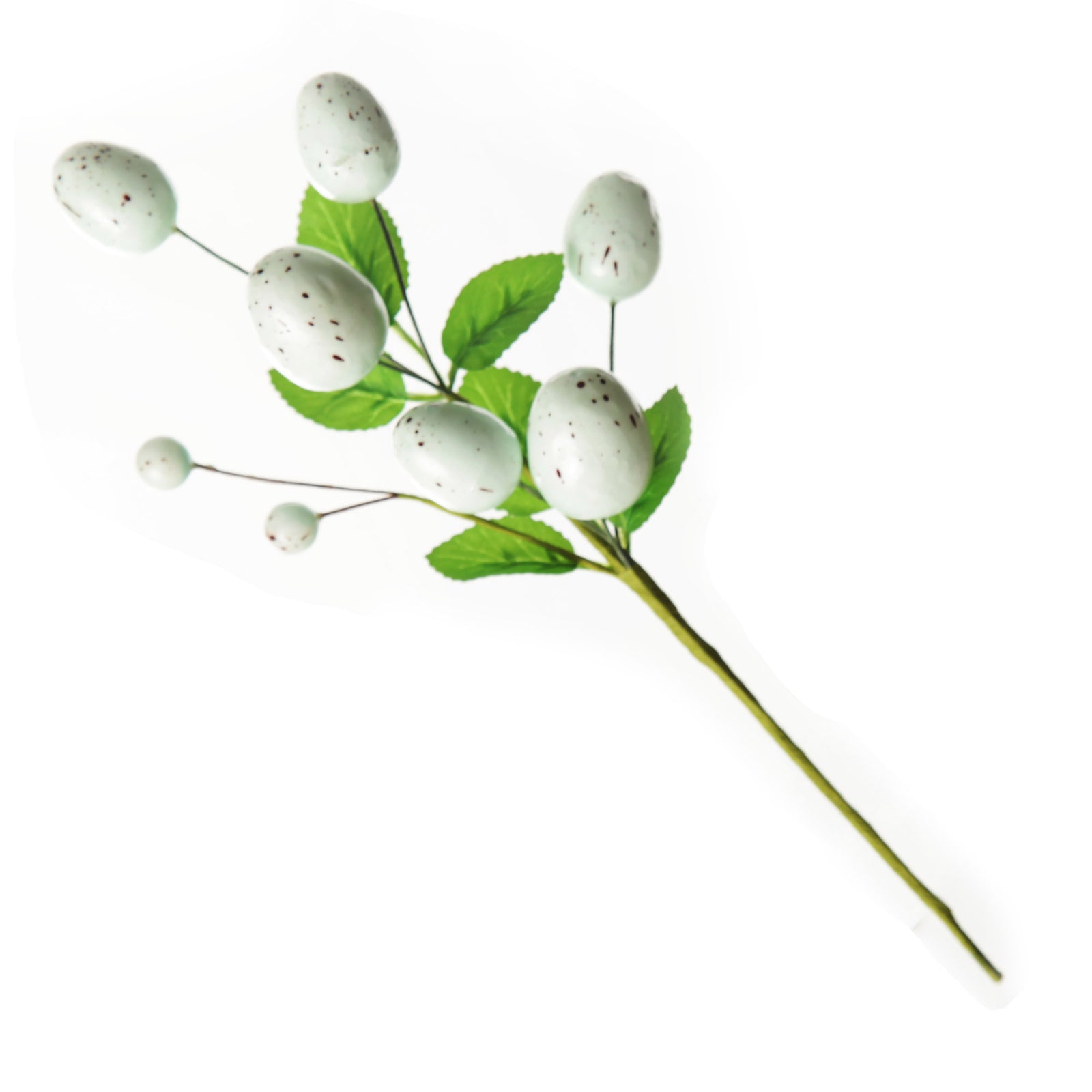 Speckled Egg and Foliage Pick - Set of 2