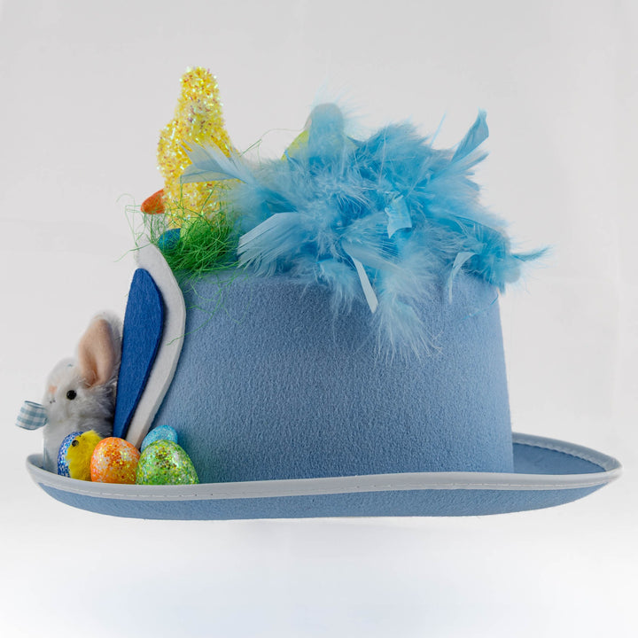 Handmade Blue Felt Bunny Easter Hat