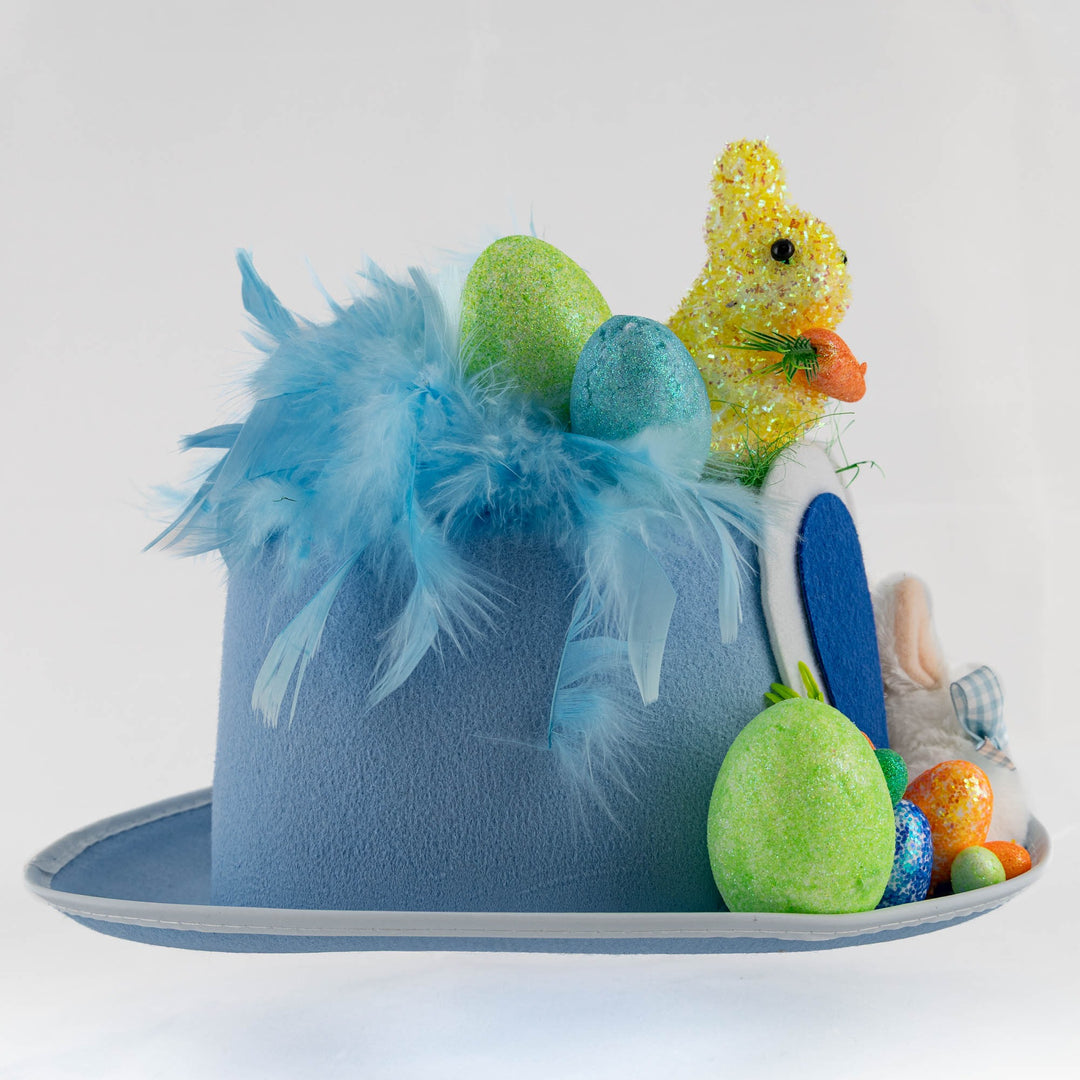 Handmade Blue Felt Bunny Easter Hat