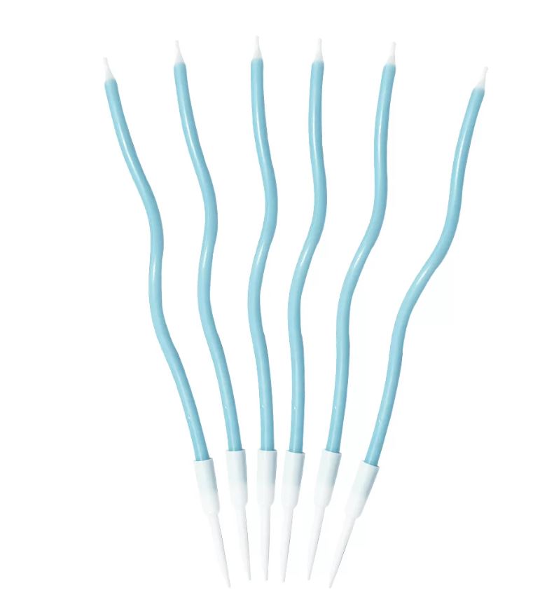 Blue Curve Candle set - 6 pack