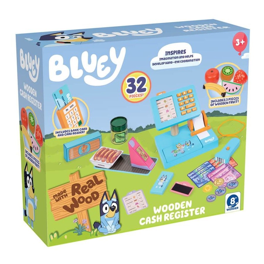 Bluey Wooden Cash Register
