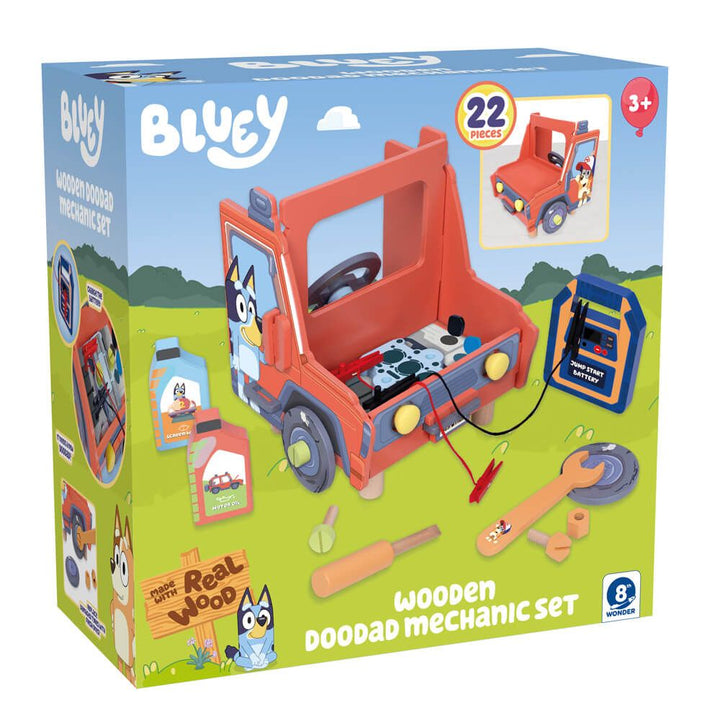 Bluey Wooden Doodad Mechanic Set 22 Piece Toy | The Celebration Society