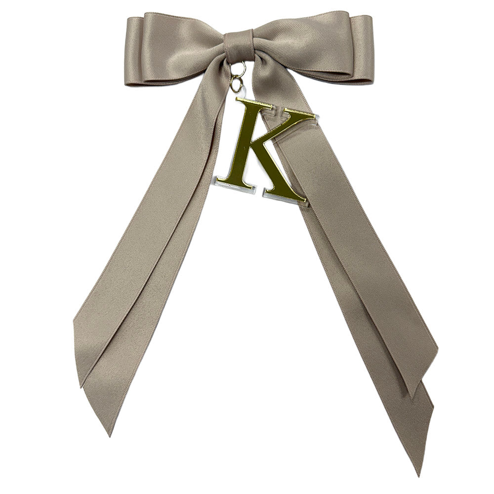 Bow Clip with Monogram Letter