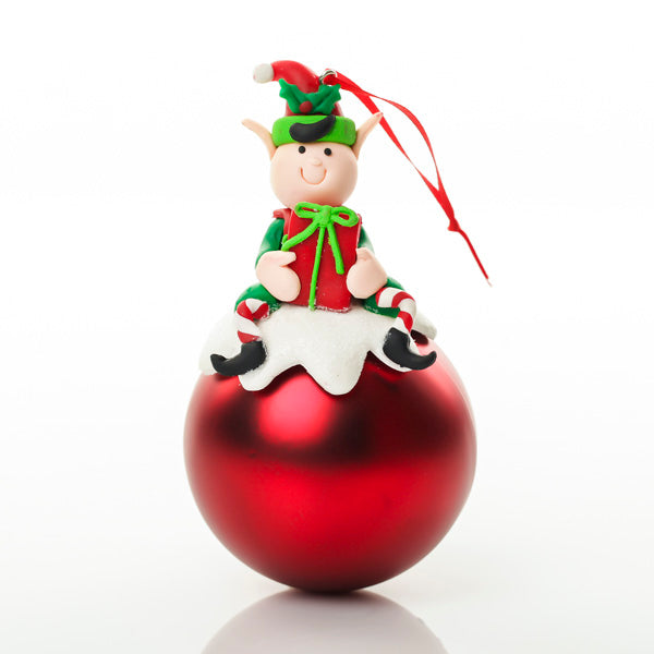 Boy Elf Christmas Character Bauble