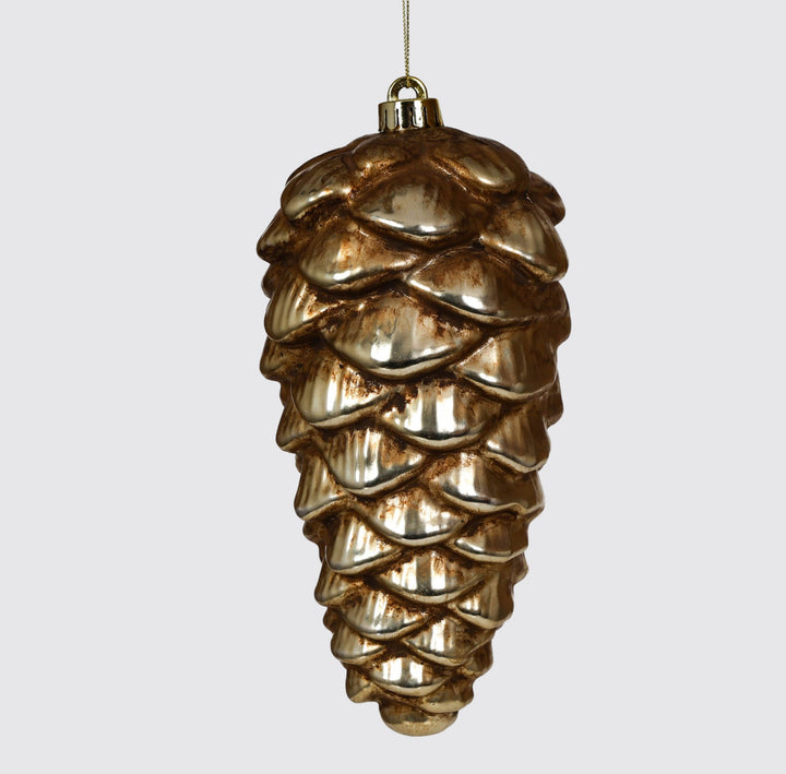 Bronze Shatterproof Pinecone Hanging Decoration - 25cm