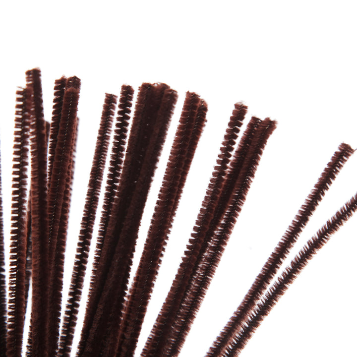 Brown Chenille Stem Pipe Cleaners - Pack of 50