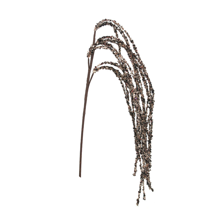 Brown Sequin Weeping Spray - 85cm