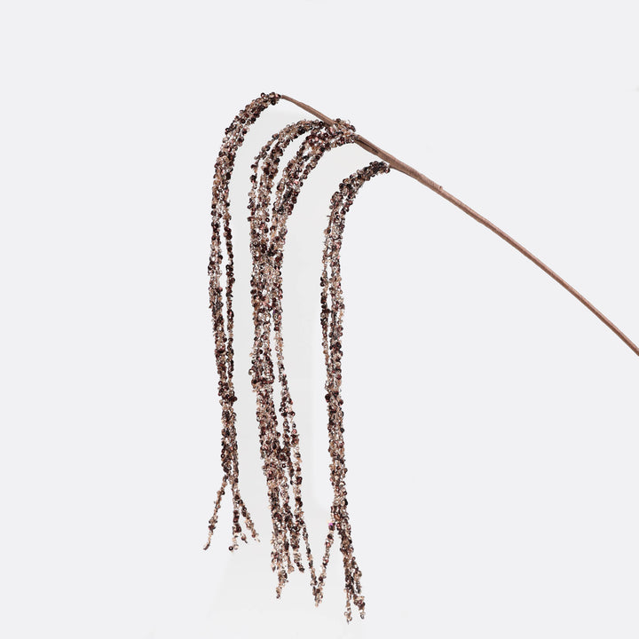 Brown Sequin Weeping Spray - 85cm