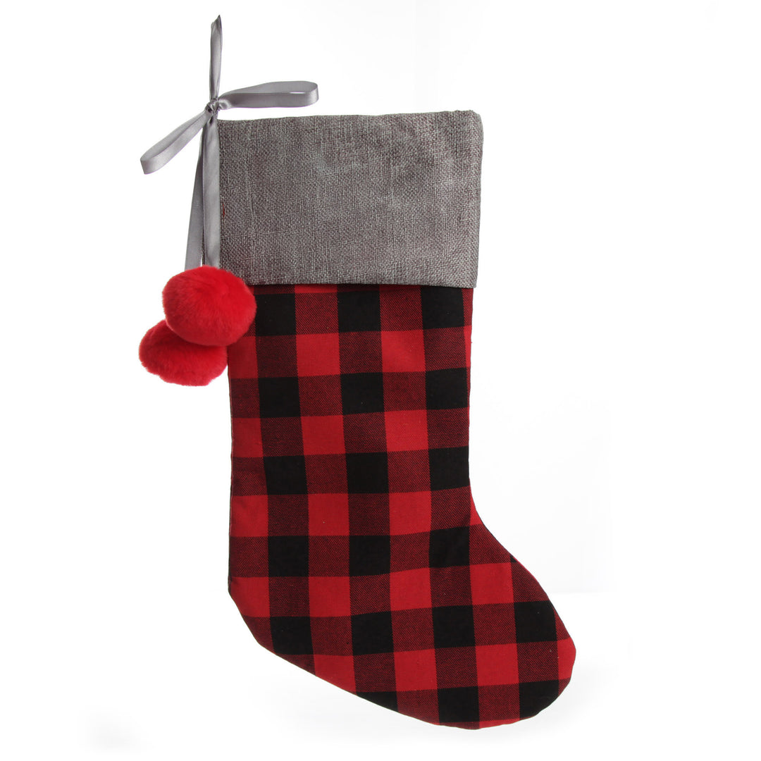Buffalo Check Christmas Stocking - Set of 4