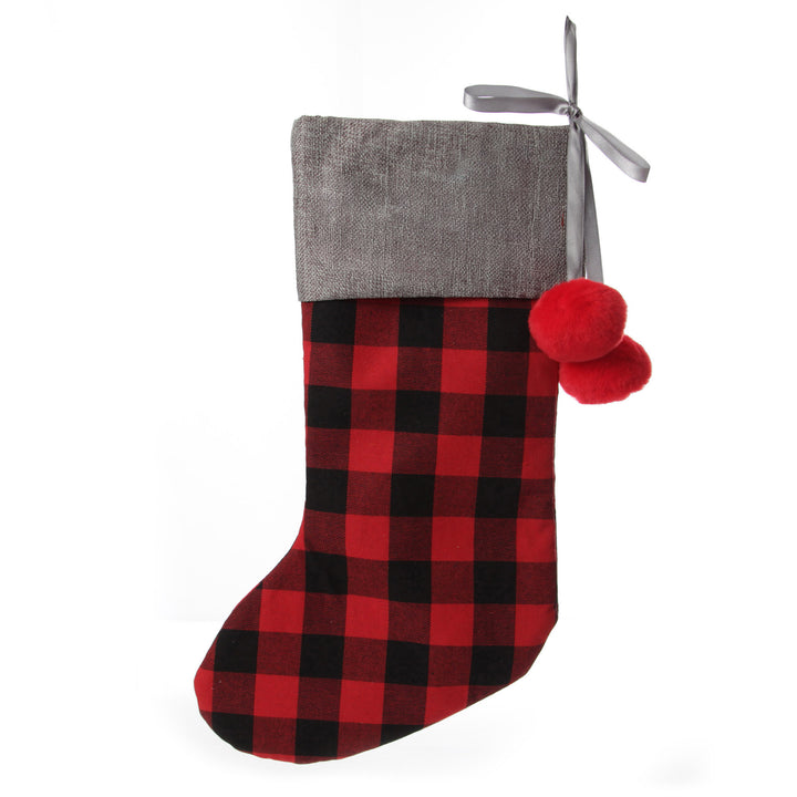 Buffalo Check Christmas Stocking - Set of 4