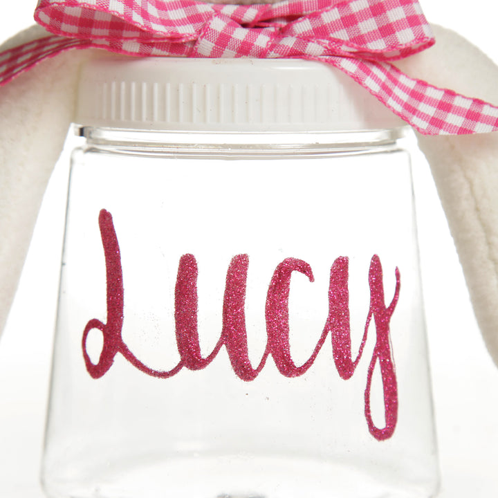 Personalised Bunny Chocolate Lolly Treat Jar