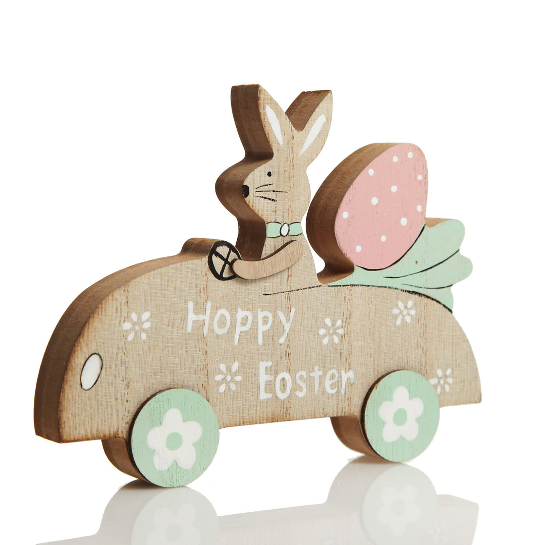 Bunny in Car Easter Decoration