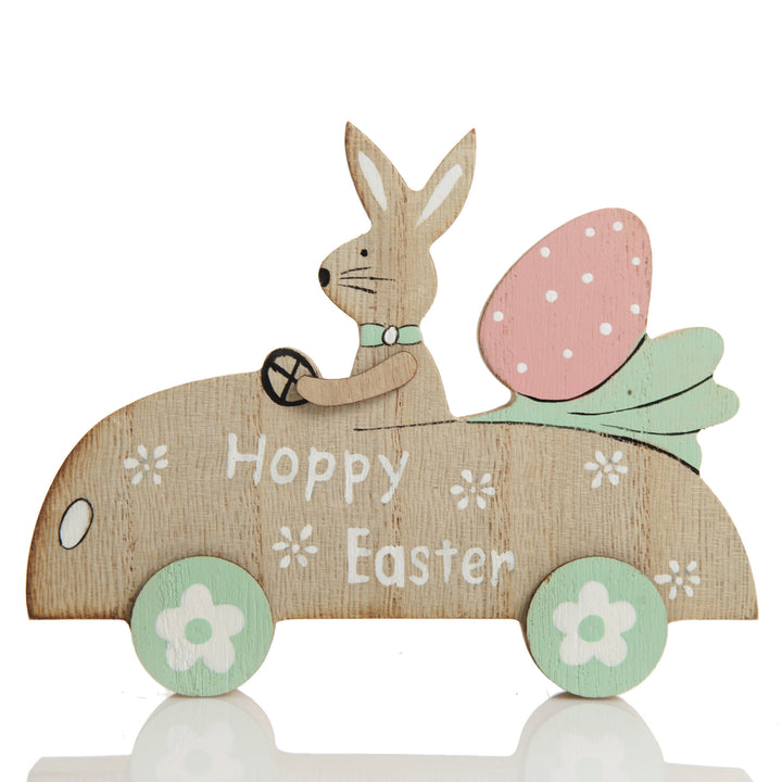 Bunny in Car Easter Decoration
