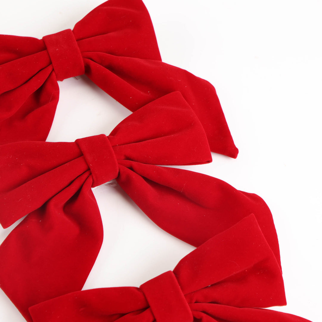 Burgundy Bow - Pack of 3 - 16x22cm