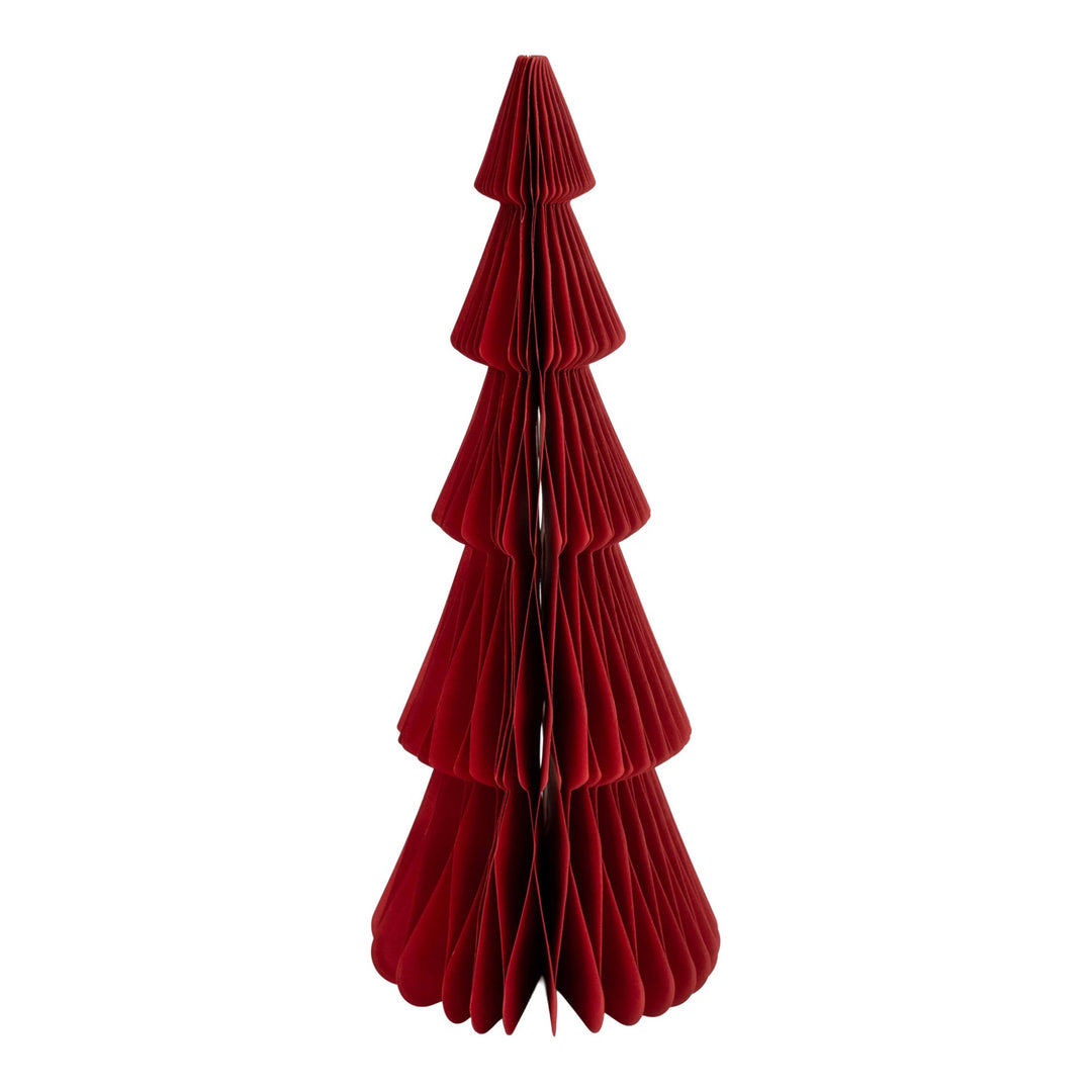 Burgundy Paper Slimline Christmas Tree - 30cm