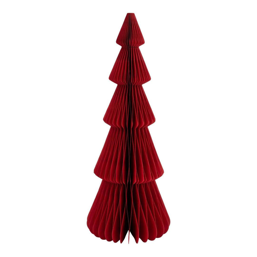 Burgundy Paper Slimline Christmas Tree - 40cm