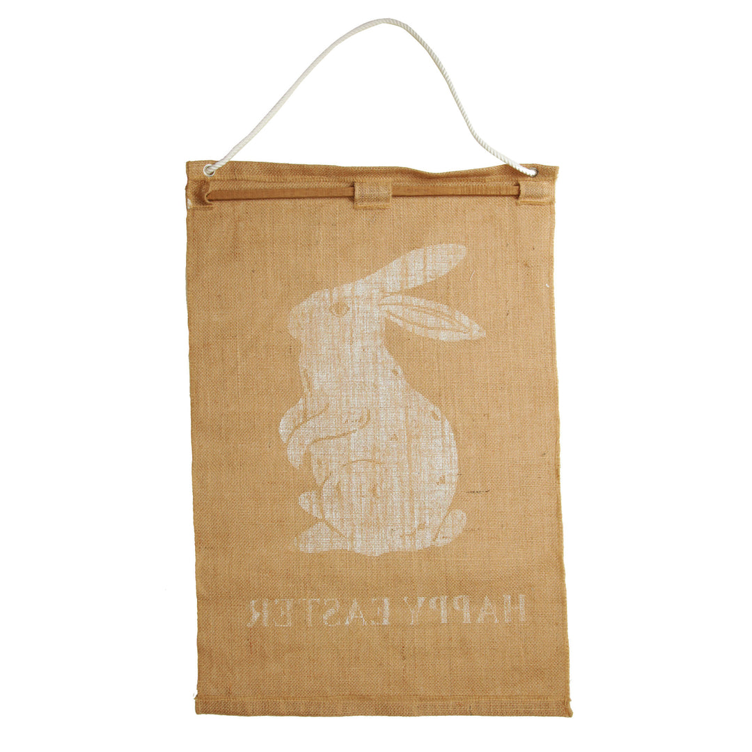 Burlap Happy Easter Printed Wall Hanging