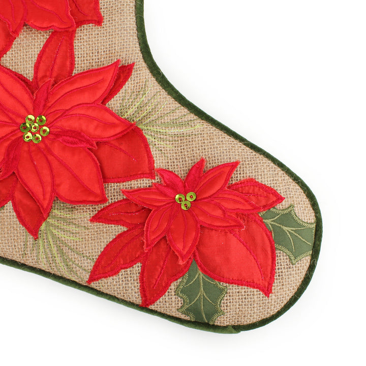 Red Motif Burlap Christmas Stocking Bundle